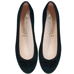Bailarinas FLORA CFT Dark Brown Suede Leather Classic Square Toe Pump